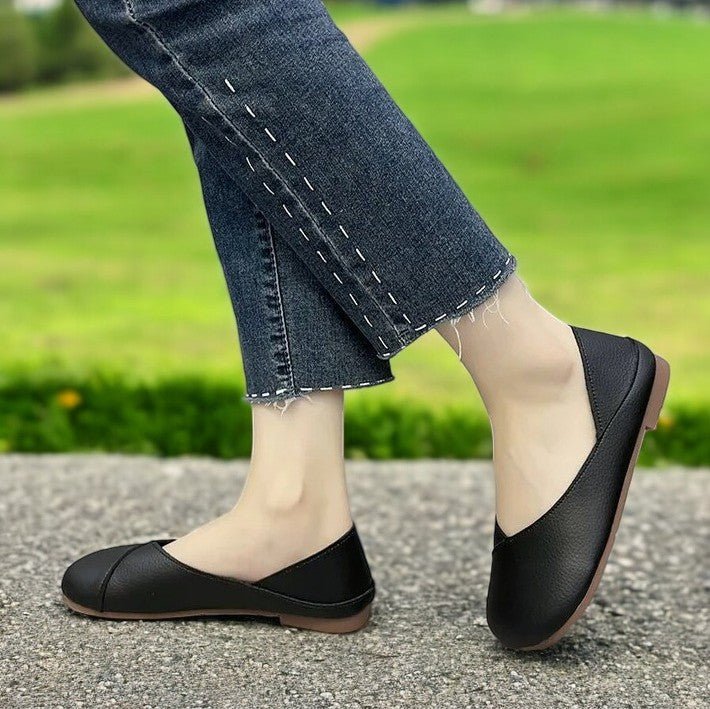 Handmade Milano Genuine Leather Ballerina Flats - Ravello Barefoot Shoes