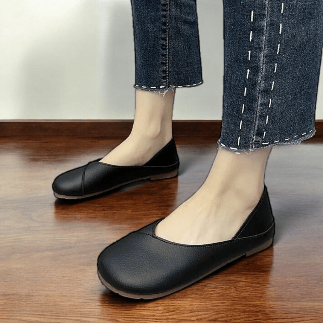 Handmade Milano Genuine Leather Ballerina Flats - Ravello Barefoot Shoes