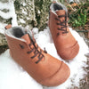 Luxury Genuine Leather Wool - Lined Women's Snow Boots - Thickened Warm, Lightweight High Top Boots - Ravello Barefoot Shoes