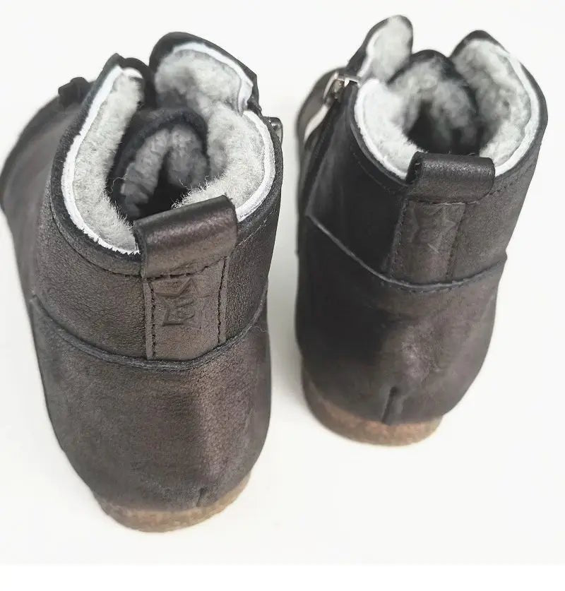 Luxury Genuine Leather Wool - Lined Women's Snow Boots - Thickened Warm, Lightweight High Top Boots - Ravello Barefoot Shoes