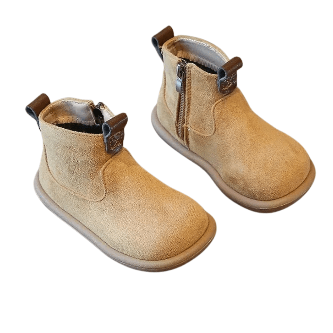 Ravello Kids Oxford Suede Boots - Anti - Slip Plush Ankle Boots for Autumn and Winter - Ravello Barefoot Shoes