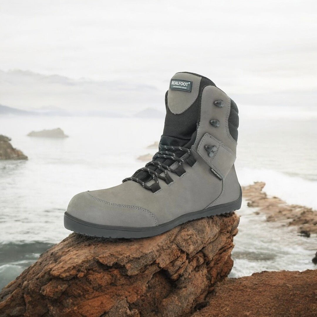 RealFoot Trekker High Leather Hiking Boots – Premium Durability and Natural Movement - Ravello Barefoot Shoes