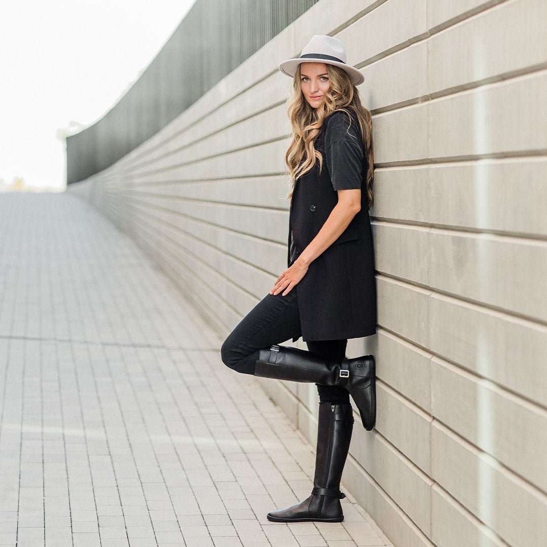 Shapen GLAM Barefoot Knee - High Boots - Premium Leather or Vegan Leather Options - Ravello Barefoot Shoes