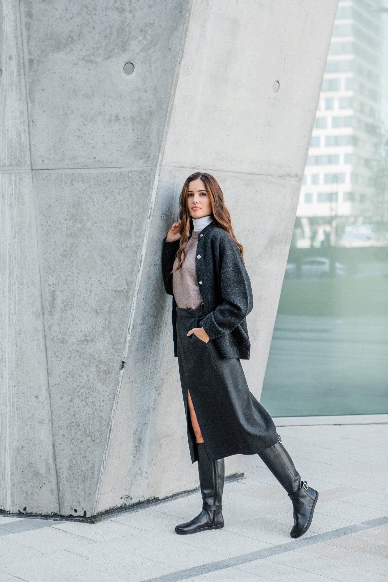 Shapen GLAM Barefoot Knee - High Boots - Premium Leather or Vegan Leather Options - Ravello Barefoot Shoes