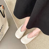 Smile Circle Leather Ballet Flats - Simple and Comfortable Round Toe Shoes for Women - Ravello Barefoot Shoes