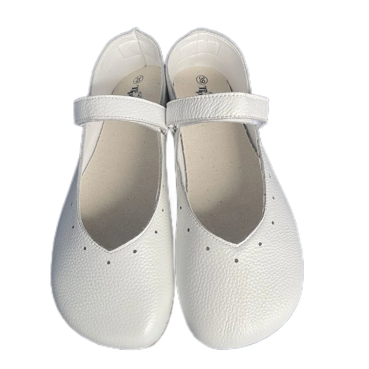 Tipsietoes Barefoot Genuine Leather Ballerina Mary Jean Women with Flat Soft Sole Zero Drop Wider Toes Box - Ravello Barefoot Shoes