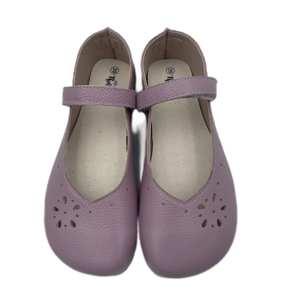 Tipsietoes Barefoot Genuine Leather Ballerina Mary Jean Women with Flat Soft Sole Zero Drop Wider Toes Box - Ravello Barefoot Shoes