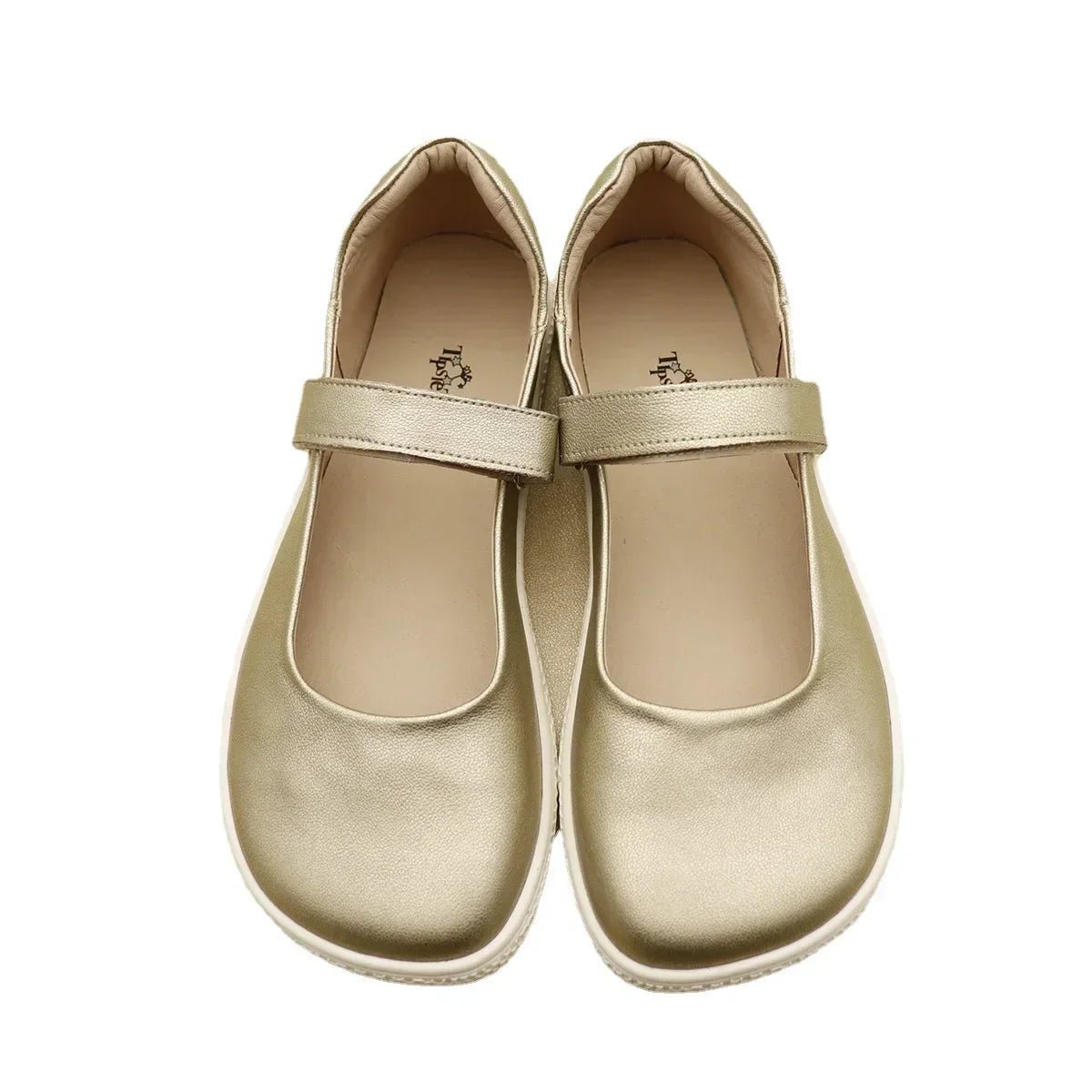 Tipsietoes Barefoot Leather Ballerinas - Zero Drop, Wide Toe Box, Lightweight Flats for Women - Ravello Barefoot Shoes