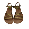 Tipsietoes Crossed Barefoot Leather Flat Sandals for Women - Ravello Barefoot Shoes