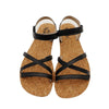 Tipsietoes Crossed Barefoot Leather Flat Sandals for Women - Ravello Barefoot Shoes