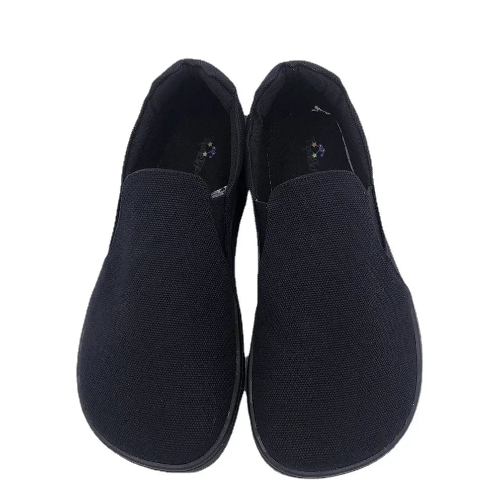 Tipsietoes Spring Barefoot Canvas Flats for Women - Zero Drop Sole, Wide Toe Box, Lightweight Minimalist Shoes - Ravello Barefoot Shoes