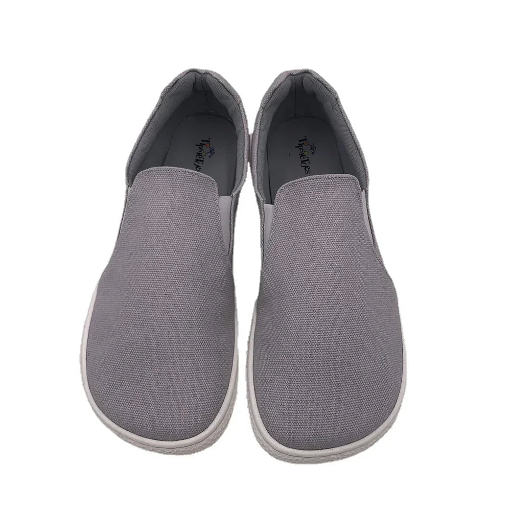 Tipsietoes Spring Barefoot Canvas Flats for Women - Zero Drop Sole, Wide Toe Box, Lightweight Minimalist Shoes - Ravello Barefoot Shoes