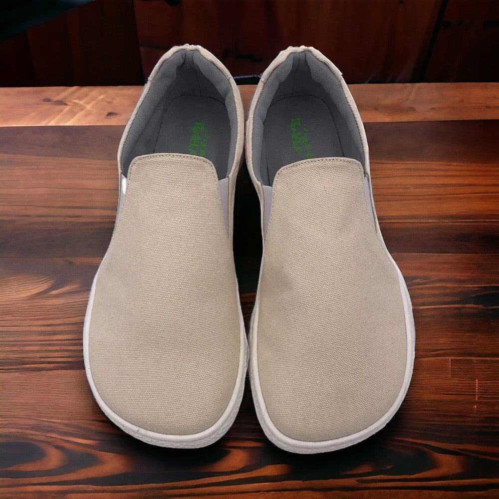 Tipsietoes Spring Barefoot Canvas Flats for Women - Zero Drop Sole, Wide Toe Box, Lightweight Minimalist Shoes - Ravello Barefoot Shoes