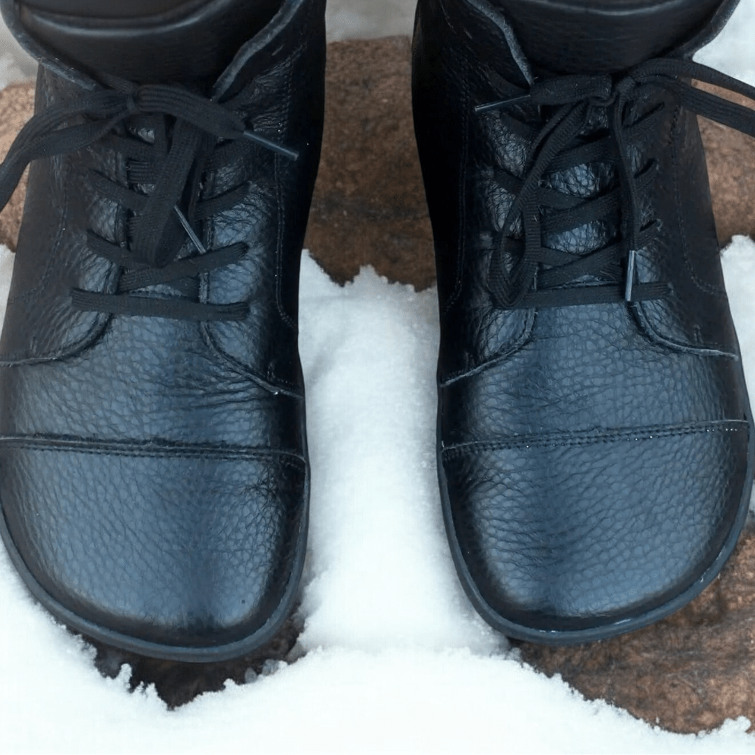 Winter Barefoot Leather Boots - Zero Drop, Wide Toe Box - Ravello Barefoot Shoes