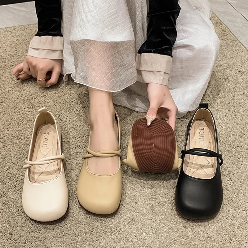 Women's Casual Mary Jane Flats - Soft All - Match Round Toe Moccasins - Ravello Barefoot Shoes