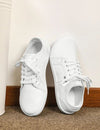 Zero Drop Wide Fit Leather Sneakers - Ravello Barefoot Shoes