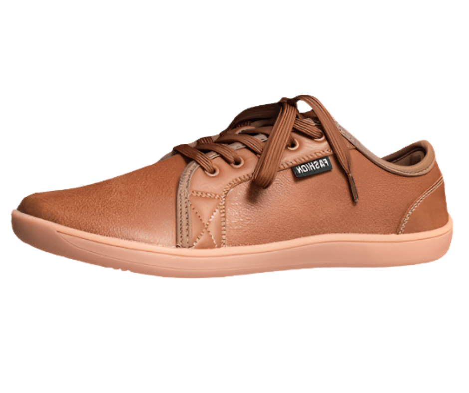 Zero Drop Wide Fit Leather Sneakers - Ravello Barefoot Shoes