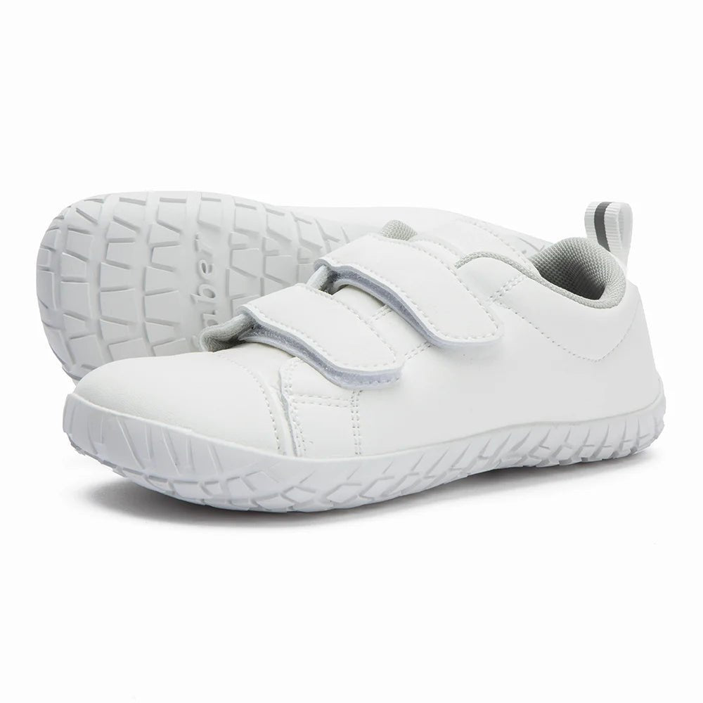 ZZFABER Children Barefoot Shoes - Soft Fiber Leather Sneakers for Girls and Boys - Ravello Barefoot Shoes